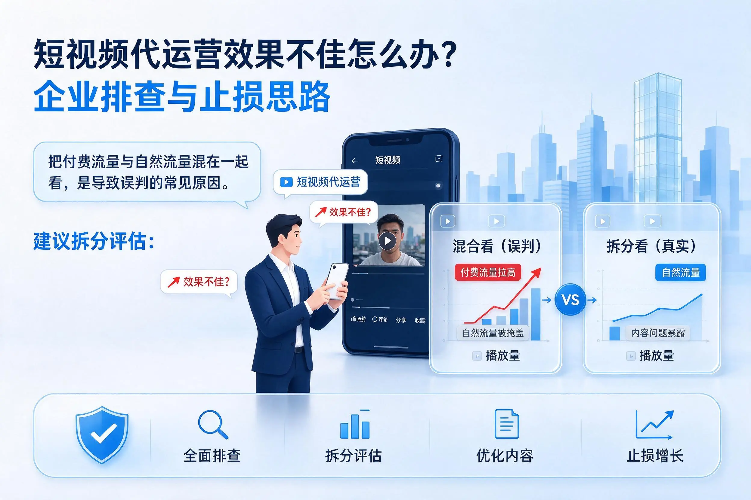 短视频代运营效果不佳怎么办？本溪企业排查与止损思路