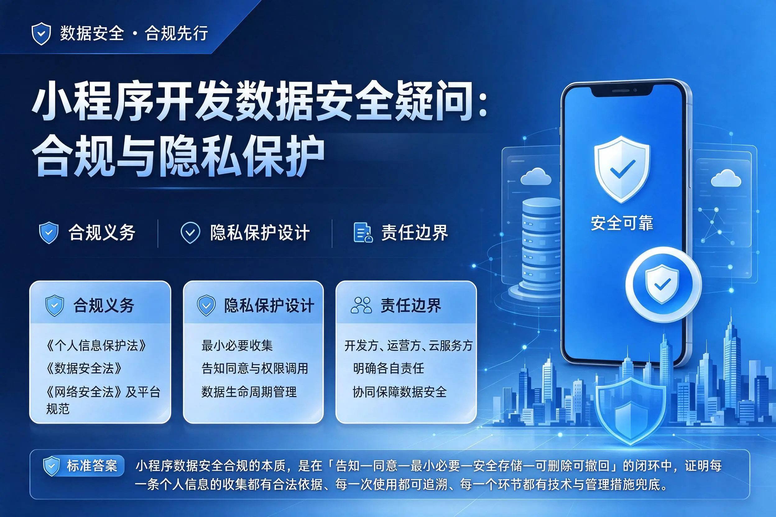 本溪小程序开发数据安全疑问：合规与隐私保护