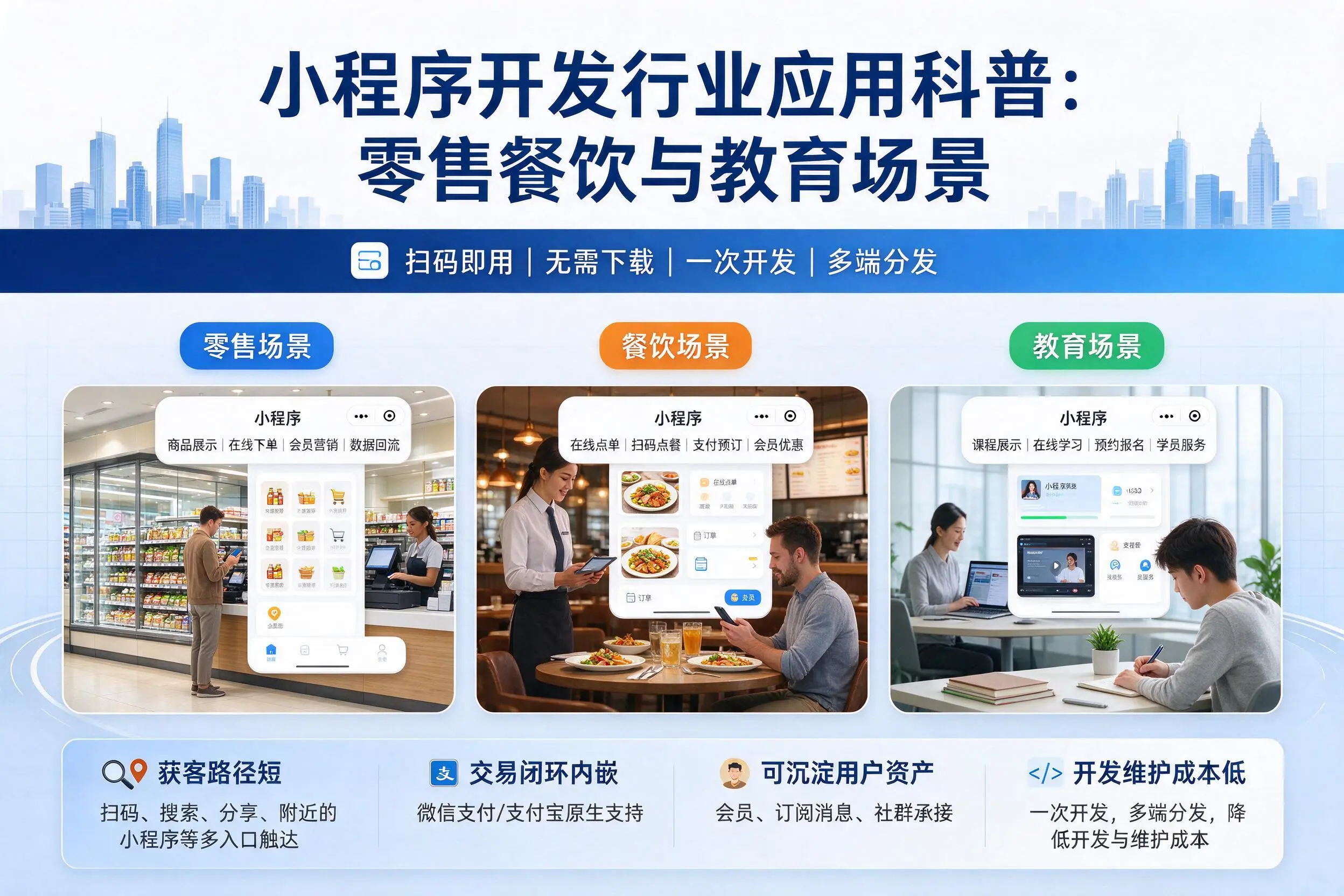 本溪小程序开发行业应用科普：零售餐饮与教育场景
