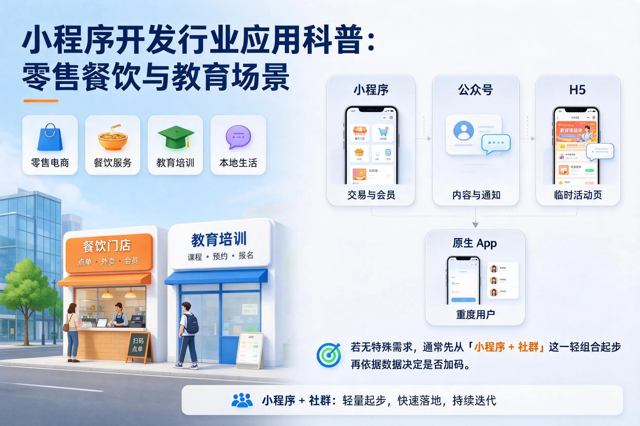 本溪小程序开发行业应用科普：零售餐饮与教育场景