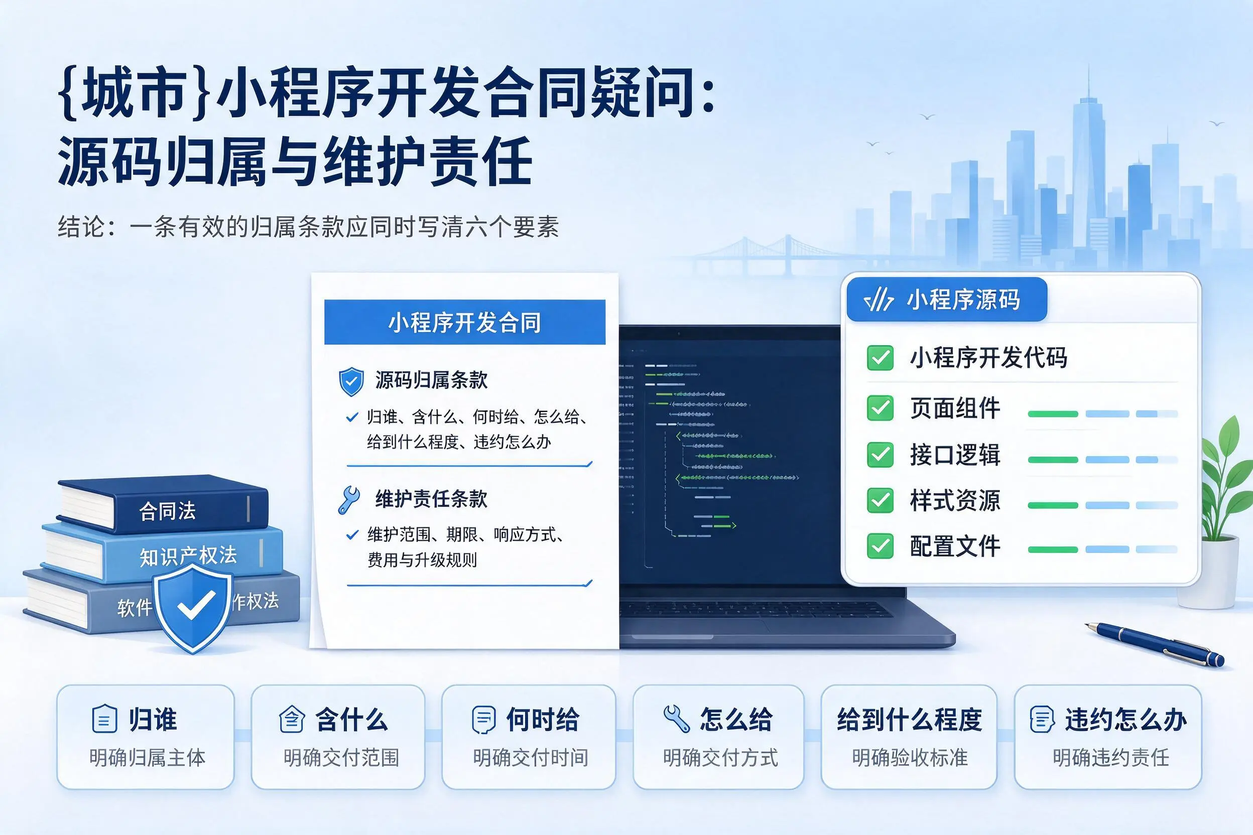 本溪小程序开发合同疑问：源码归属与维护责任
