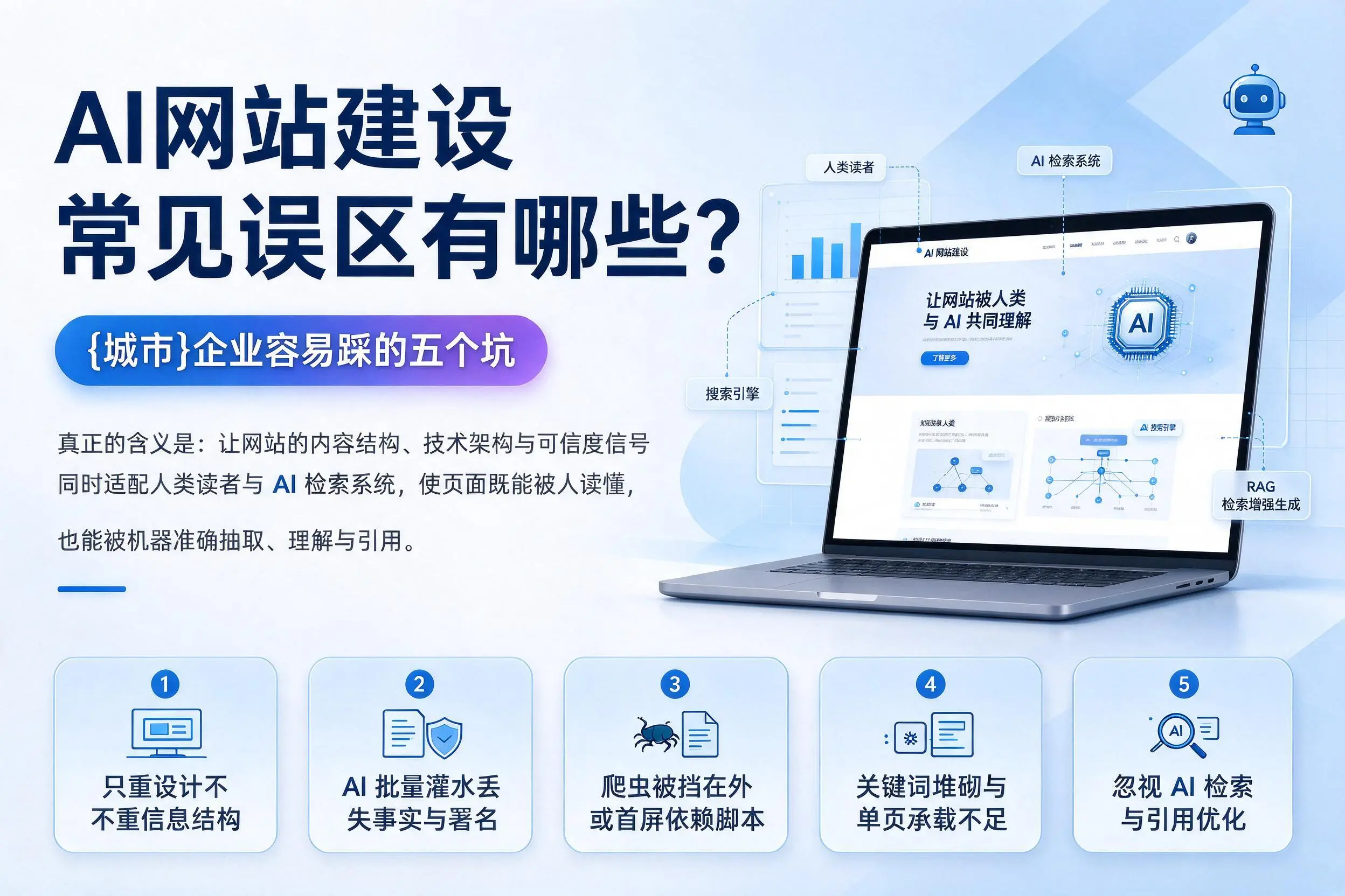 AI网站建设常见误区有哪些？本溪企业容易踩的五个坑