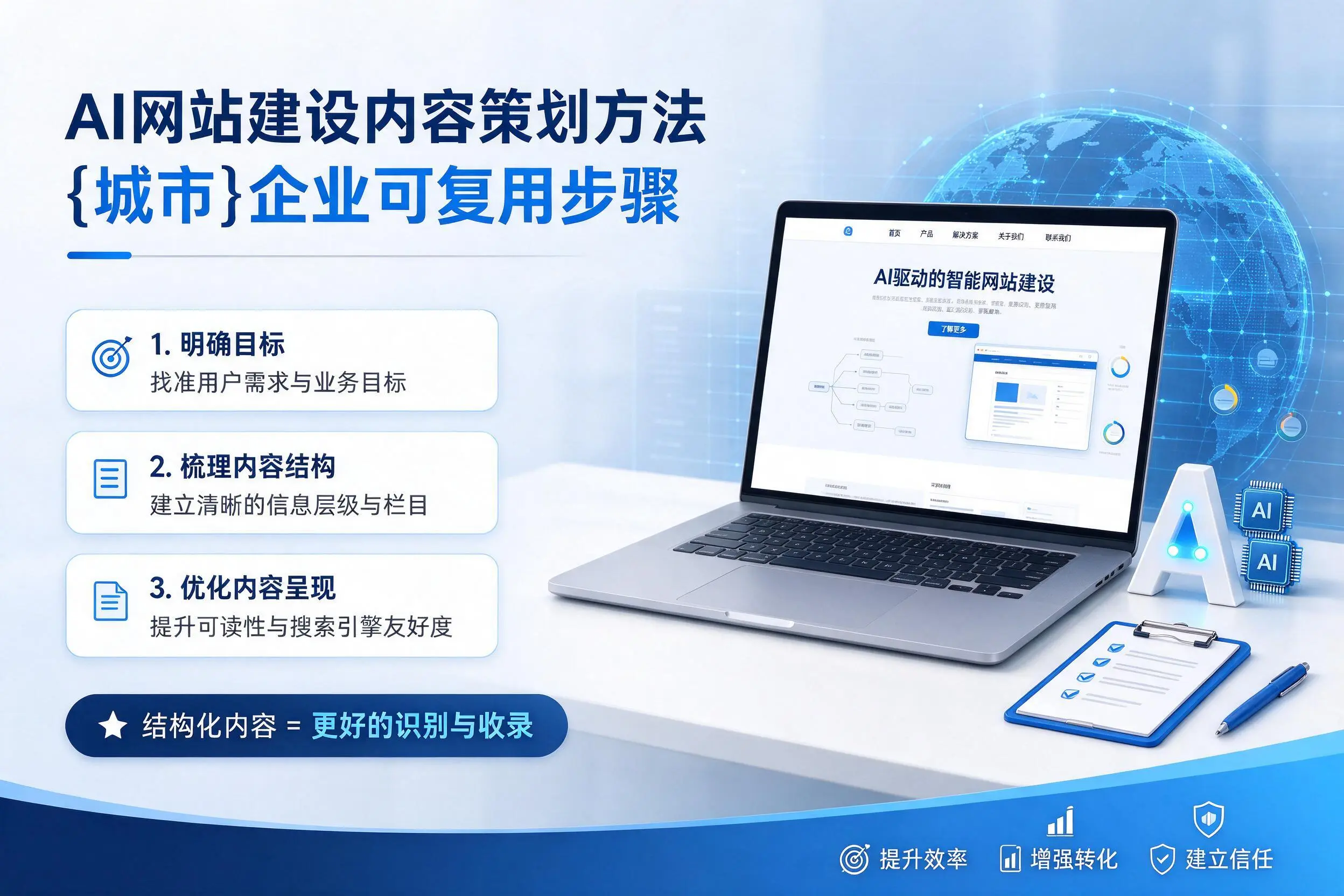 AI网站建设内容策划方法，本溪企业可复用步骤