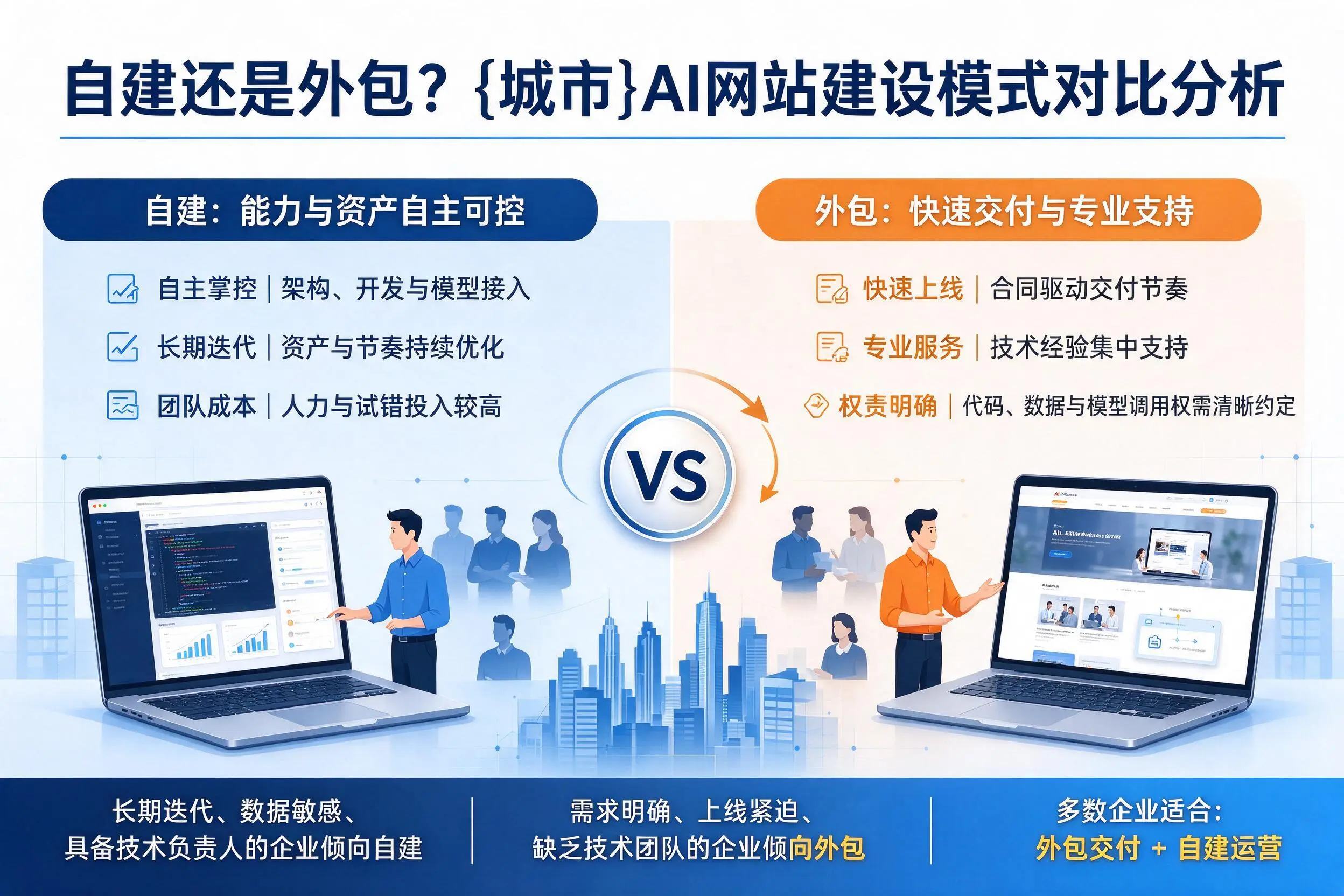 自建还是外包?本溪AI网站建设模式对比分析