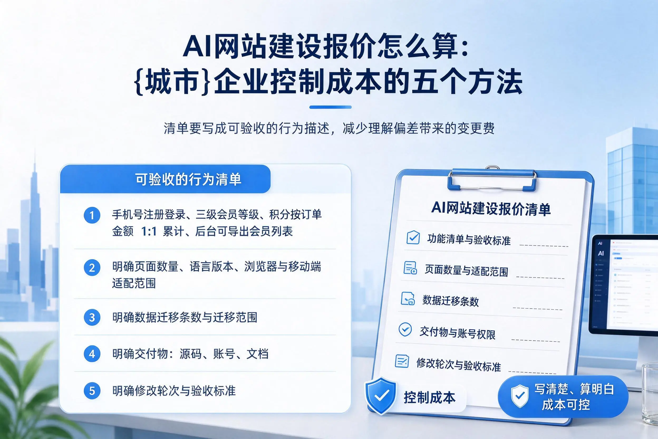 AI网站建设报价怎么算：本溪企业控制成本的五个方法